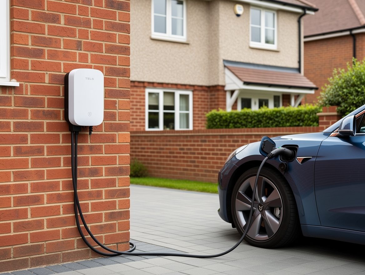 EV charger installation on a British home